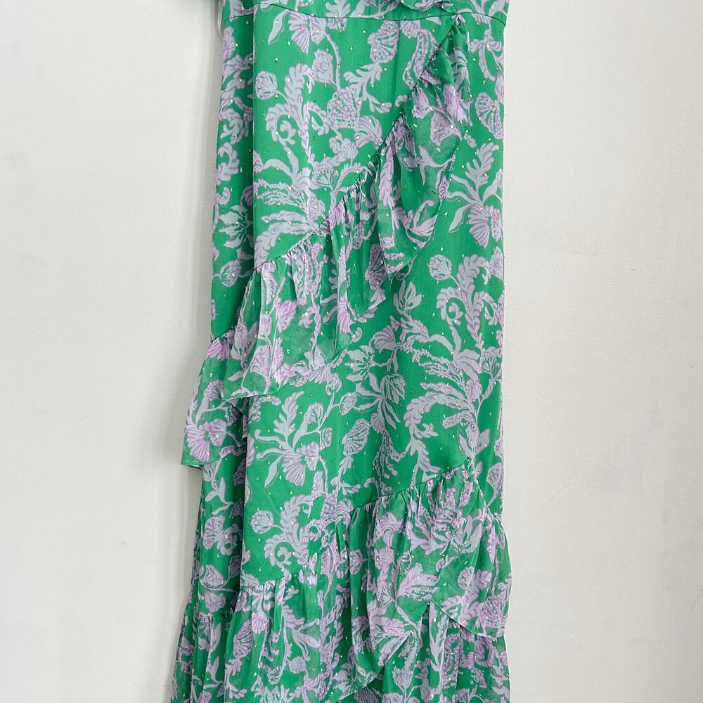 Lilly Pulitzer Rosalynn Ruffle Maxi Dress Green Size 8 - Picture 7 of 10